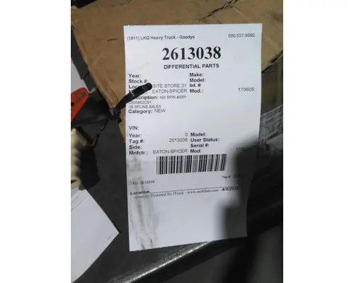 EATON-SPICER 17060S DIFFERENTIAL PARTS