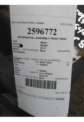 EATON-SPICER DS404R308 DIFFERENTIAL ASSEMBLY FRONT REAR