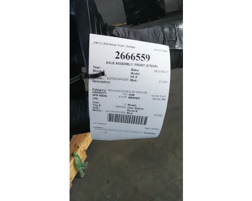 EATON-SPICER E1200I AXLE ASSEMBLY, FRONT (STEER)