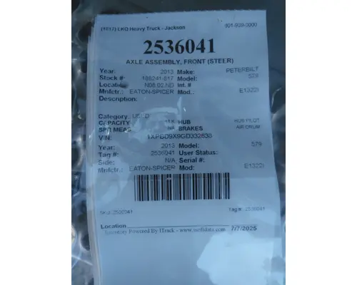 EATON-SPICER E1322I AXLE ASSEMBLY, FRONT (STEER)