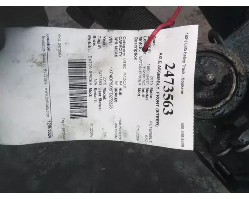 EATON-SPICER E1322W AXLE ASSEMBLY, FRONT (STEER)