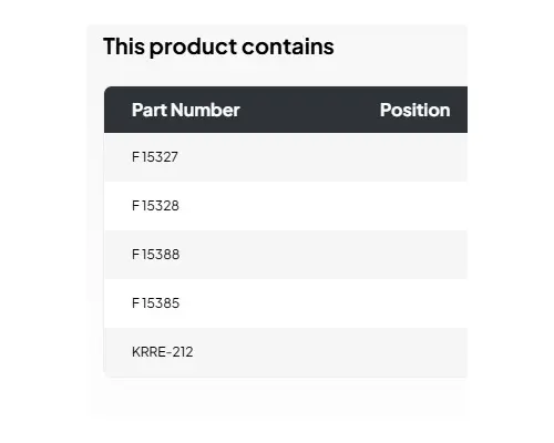 EATON-SPICER R46170D DIFFERENTIAL PARTS