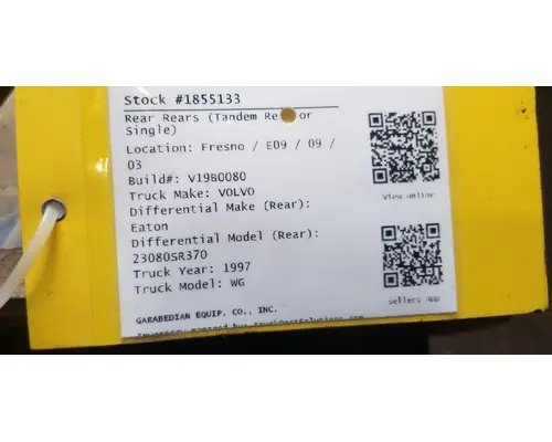 EATON 23080S Rear Rears (Tandem Rear or Single)