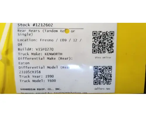 EATON 23105C Rear Rears (Tandem Rear or Single)