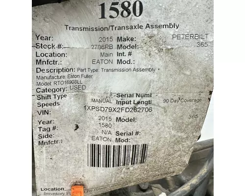 EATON 367 TransmissionTransaxle Assembly