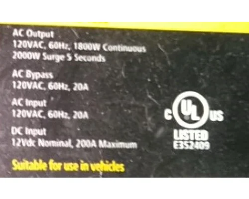 EATON BUSSMANN SERIES POWER INVERTER (NON HYBRID)