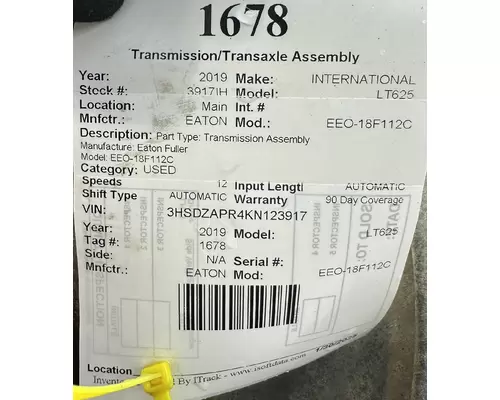 EATON EEO-18F112C TransmissionTransaxle Assembly