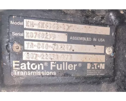 Eaton/Fuller EH-6E606B-CD Transmission Assembly