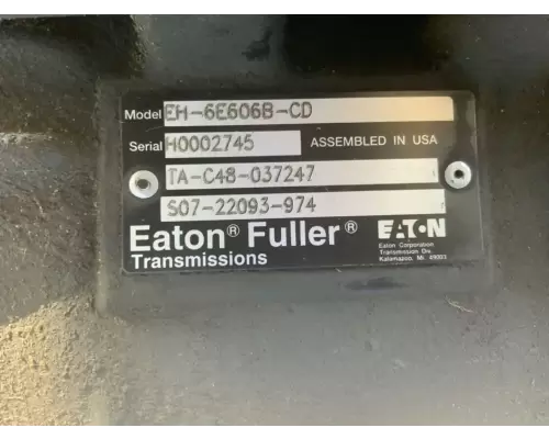 Eaton/Fuller EH-6E606B-CD Transmission Assembly