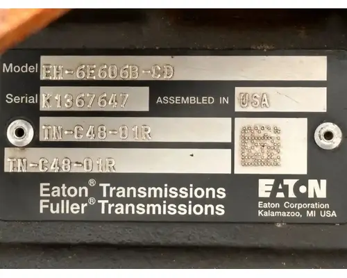 Eaton/Fuller EH-6E606B-CD Transmission Assembly