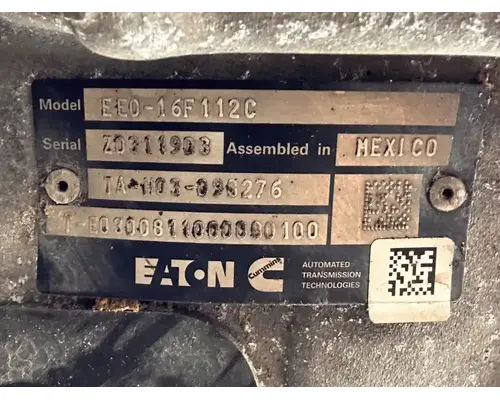 Transmission Assembly Eaton/Fuller EEO-16F112C Complete Recycling Group LLC