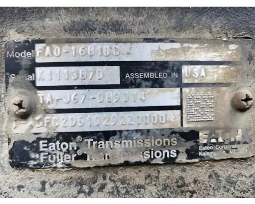 Eaton/Fuller FAO-16810C Transmission Assembly