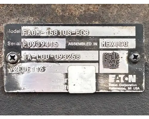 Eaton/Fuller FAOM-15810S-EC3 Transmission Assembly