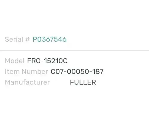 Eaton/Fuller FRO15210C Transmission Assembly