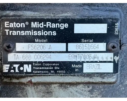 Eaton/Fuller FS6206A Transmission Assembly