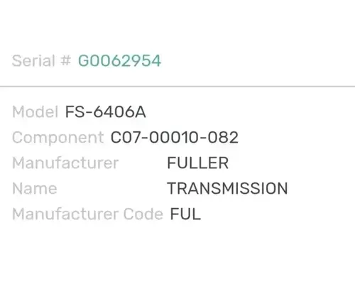 Eaton/Fuller FS6406A Transmission Assembly