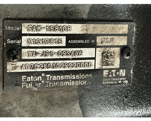 Transmission Assembly Eaton/Fuller FAM15810B Geco - Fresno