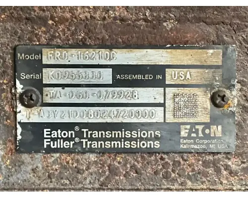 Transmission Assembly Eaton/Fuller FR016210C Complete Recycling Group LLC