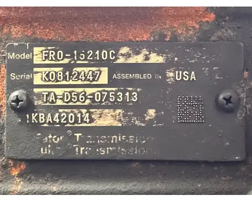 Transmission Assembly Eaton/Fuller FR15210C Complete Recycling Group LLC