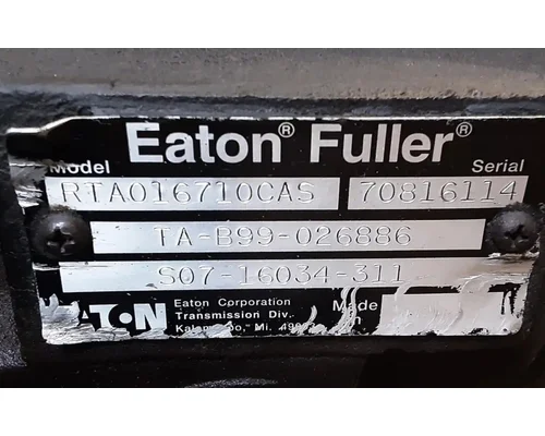 Eaton/Fuller RTAO16710CAS TransmissionTransaxle Assembly
