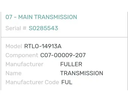 Eaton/Fuller RTLO14913A Transmission Assembly