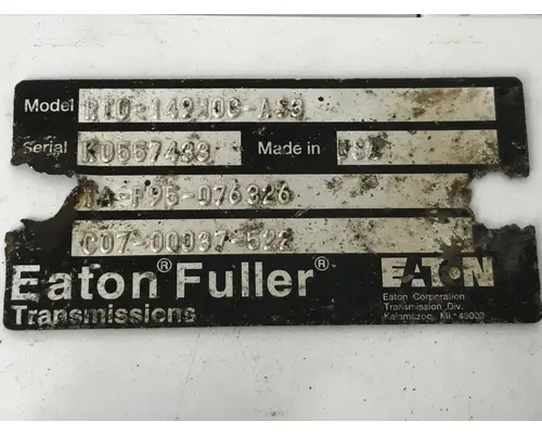 Eaton/Fuller RTO14910C-AS3 Transmission Assembly