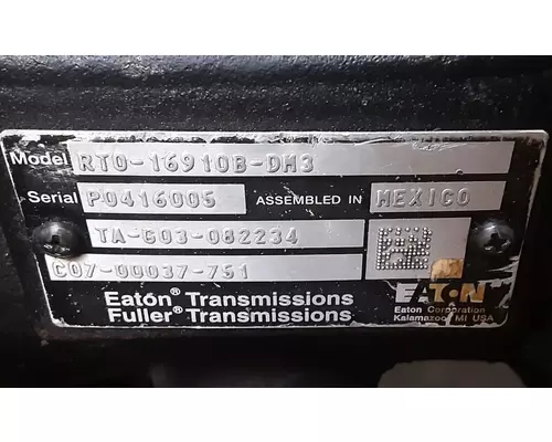 Eaton/Fuller RTO16910BDM3 TransmissionTransaxle Assembly