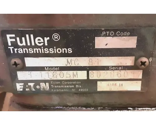 Eaton/Fuller T11605M TransmissionTransaxle Assembly
