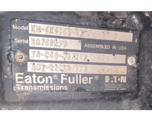 Transmission Assembly Eaton/Fuller EH-6E606B-CD Complete Recycling