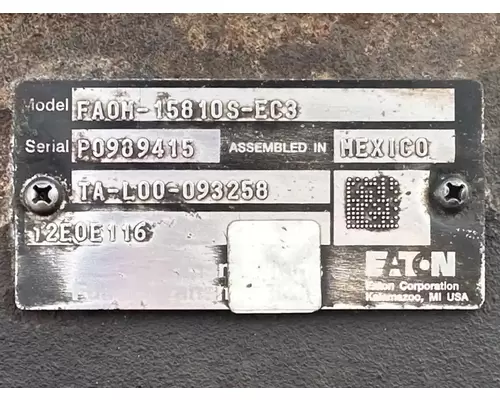 Transmission Assembly Eaton/Fuller FAOM-15810S-EC3 Complete Recycling Group LLC