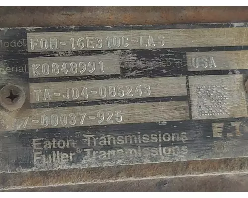 Transmission Assembly Eaton/Fuller FOM-16E310C-LAS Garabedian Equipment Company, Inc - Fresno