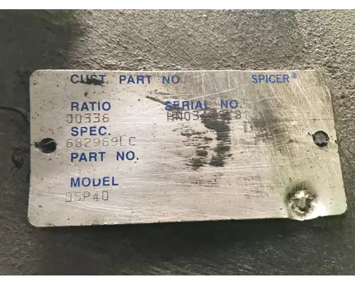 Differential Assembly (Front, Rear) Eaton DSP40 Vander Haags Inc Cb