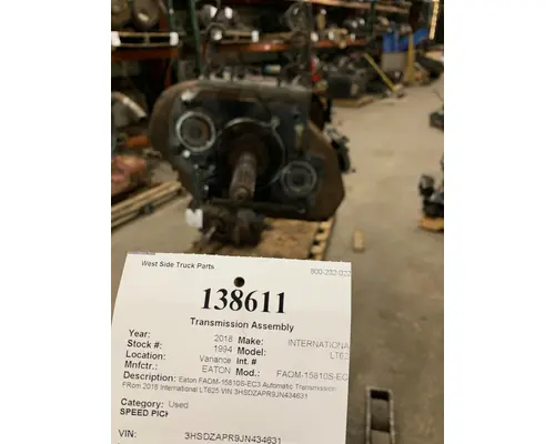 Transmission Assembly EATON FAOM-15810S-EC3 West Side Truck Parts