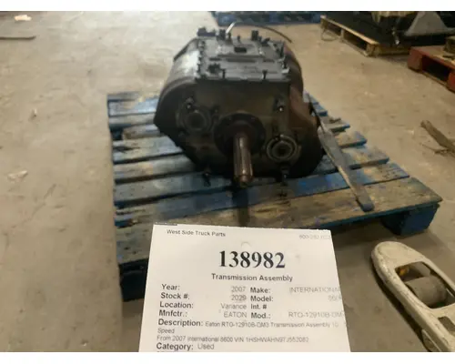 Transmission Assembly EATON RTO-12910B-DM3 West Side Truck Parts