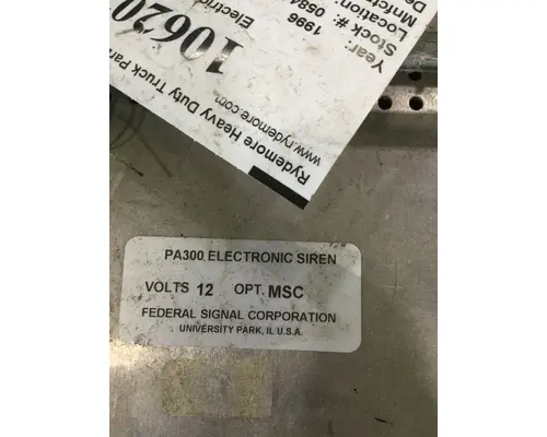 FEDERAL SIGNAL CORP PA300 Series Electrical Parts, Misc.