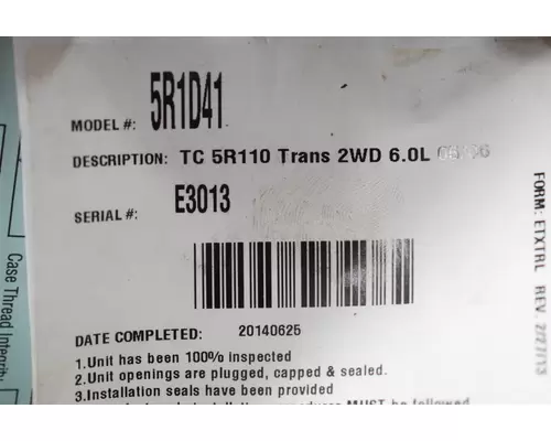 FORD 5R110 Transmission Assembly