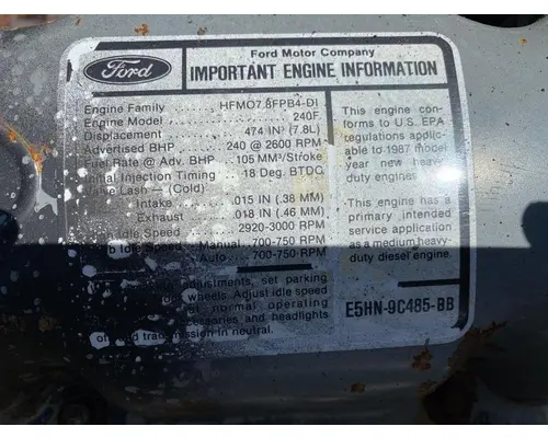 FORD 7.8 Engine Assembly