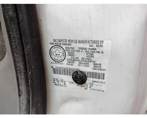 FORD COMMERCIAL VEHICLE Complete Vehicle