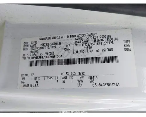 FORD E-350 Engine Assembly