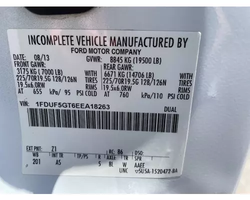 FORD F-550 XL SD Vehicle For Sale