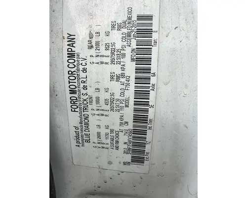 FORD F-750 Drive Shaft, Front