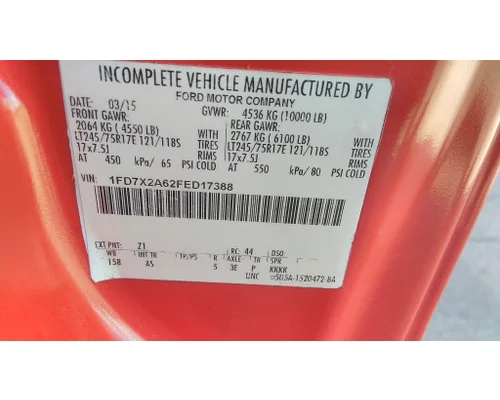 FORD F550SD (SUPER DUTY) WHOLE TRUCK FOR RESALE