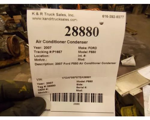 FORD F550 Air Conditioner Condenser