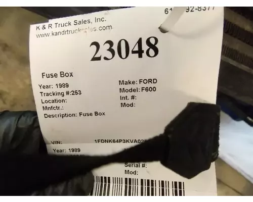 FORD F600 Fuse Box