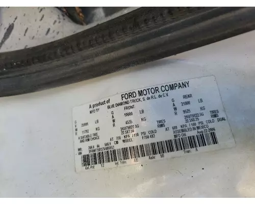 FORD F750 Drive Shaft, Rear