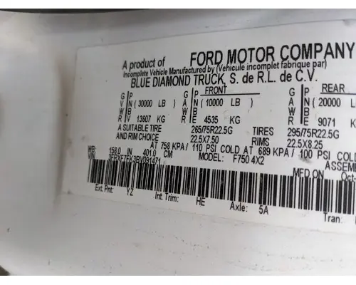 FORD F750 Rebuilders