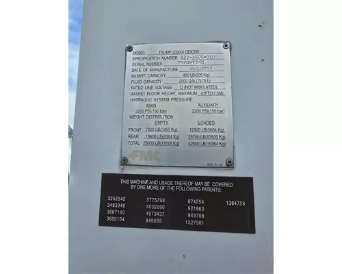 FORD F800 Body  Bed