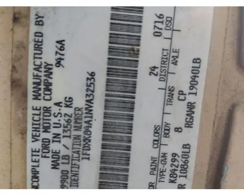 FORD F800 WHOLE TRUCK FOR RESALE