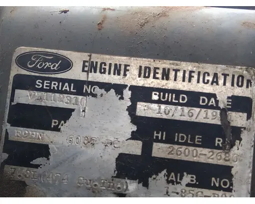 FORD F800 WHOLE TRUCK FOR RESALE