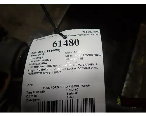 FORD FORD F350SD PICKUP Axle Shaft